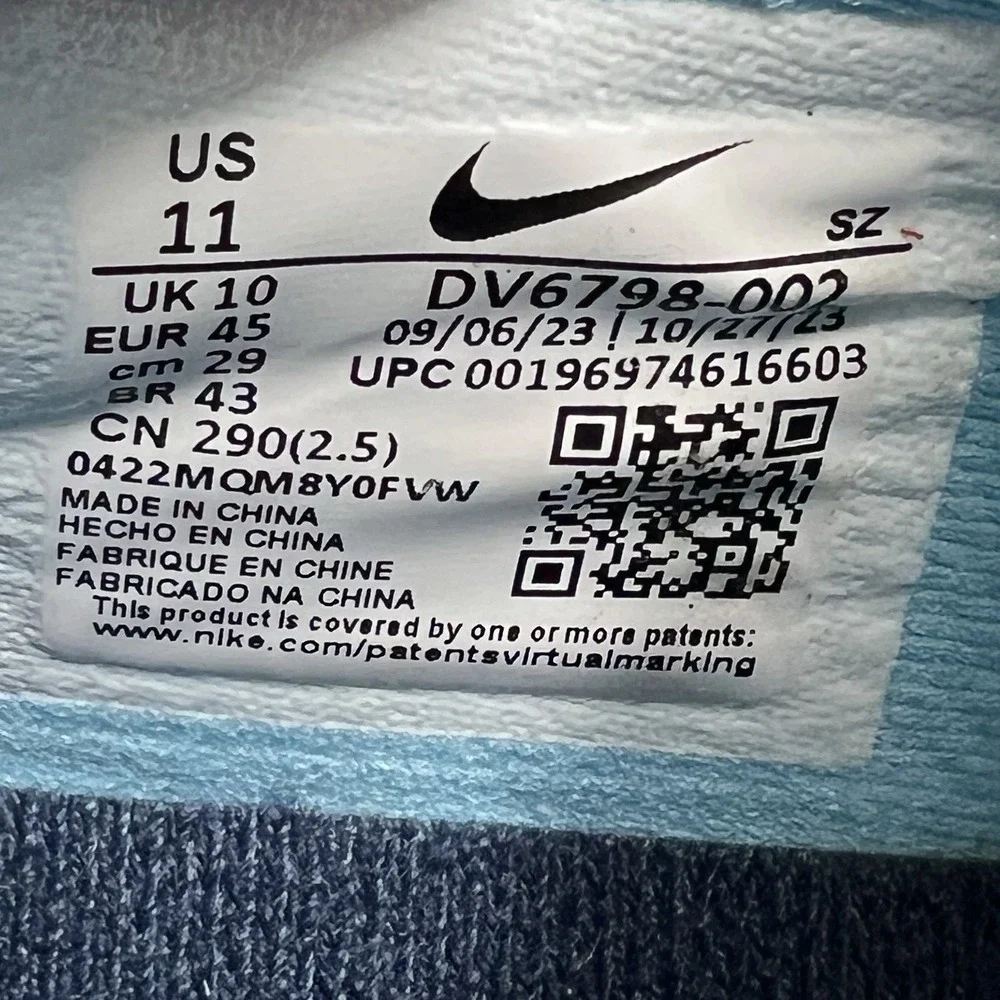 Nike Air Zoom Victory Tour 3 'Pure Platinum Obsidian' Size 11 DV6798-002